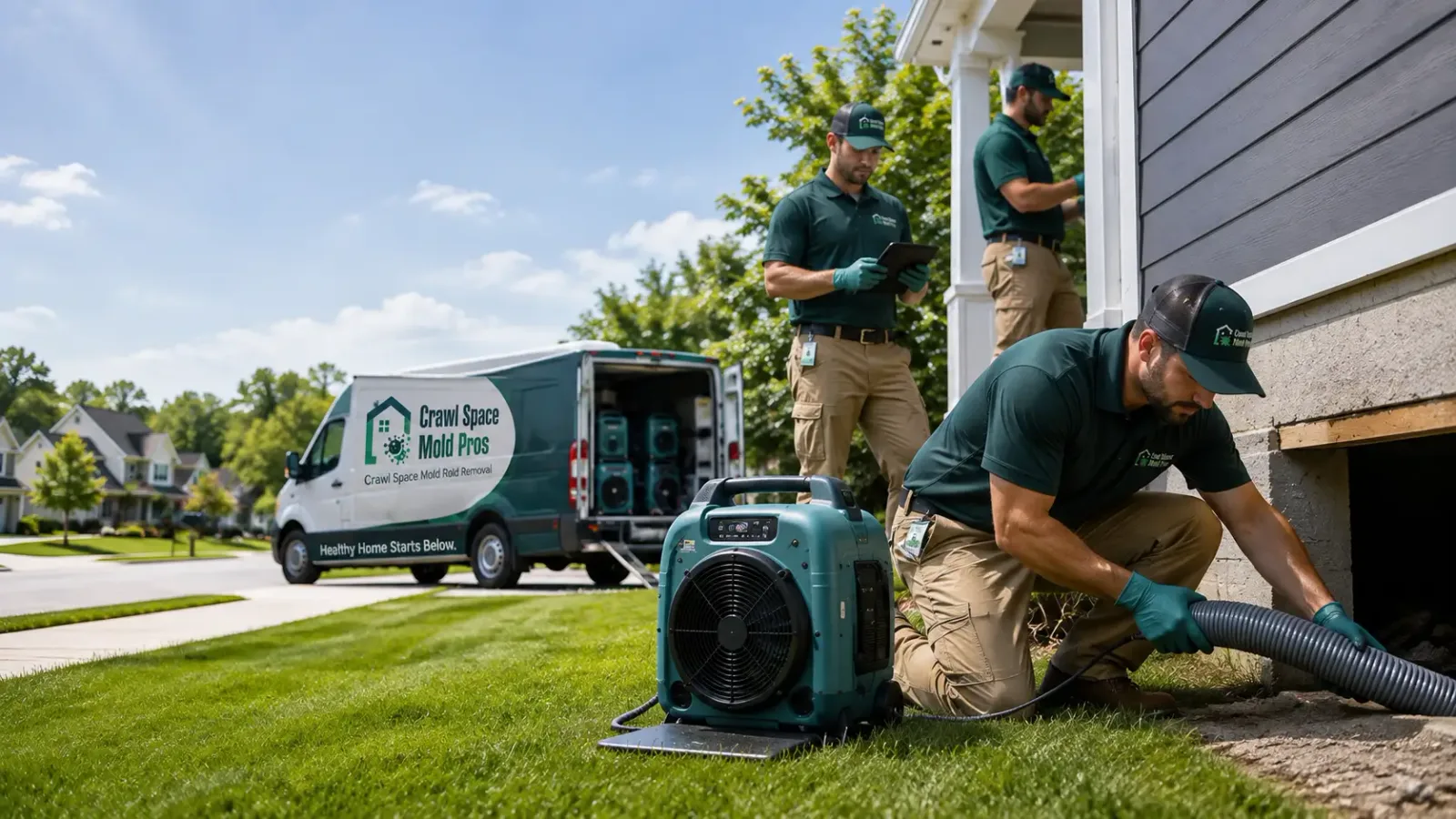 Crawl Space Mold Removal in Newton Highlands, MA